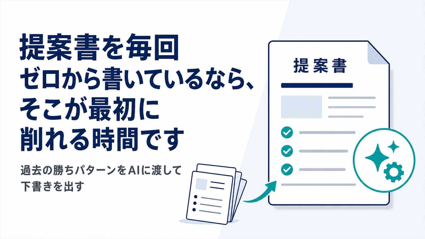 提案書を毎回ゼロから書いているなら、そこが最初に削れる時間です