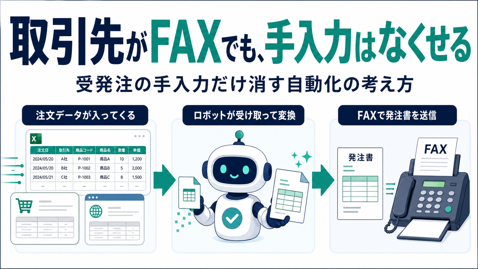 取引先がFAXでも、手入力はなくせる