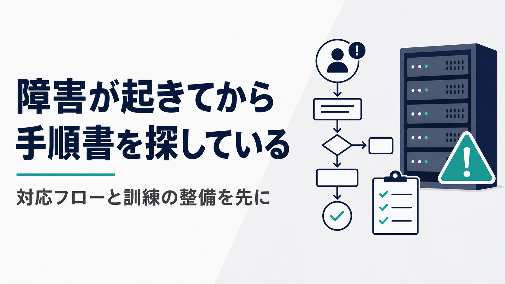 障害が起きてから手順書を探している