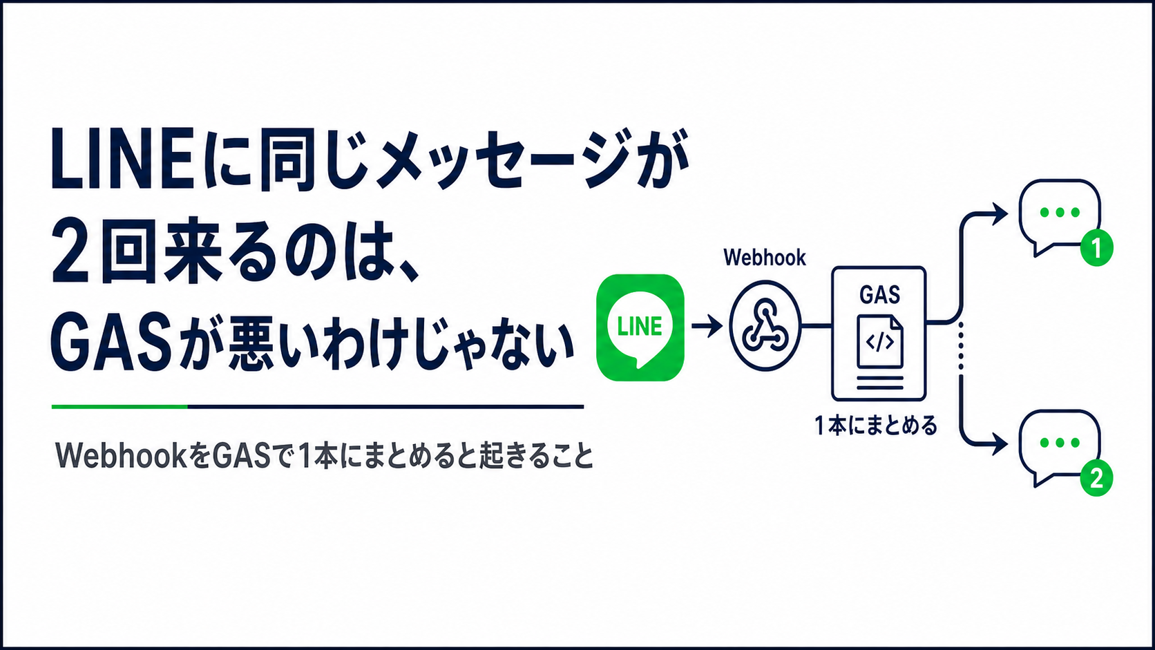 LINEに同じメッセージが2回来るのは、GASが悪いわけじゃない