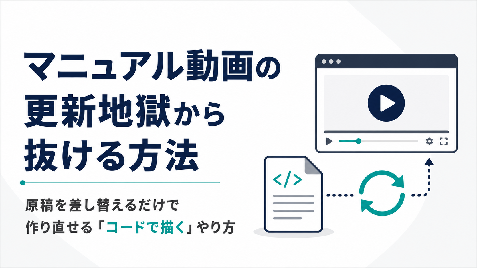 マニュアル動画の更新地獄から抜ける方法