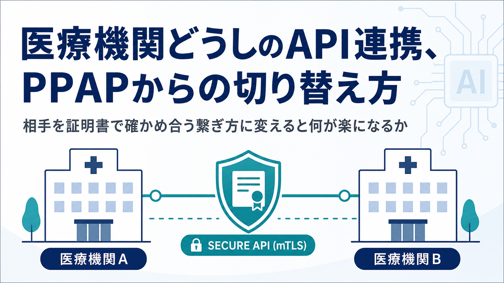 医療機関どうしのAPI連携、PPAPからの切り替え方