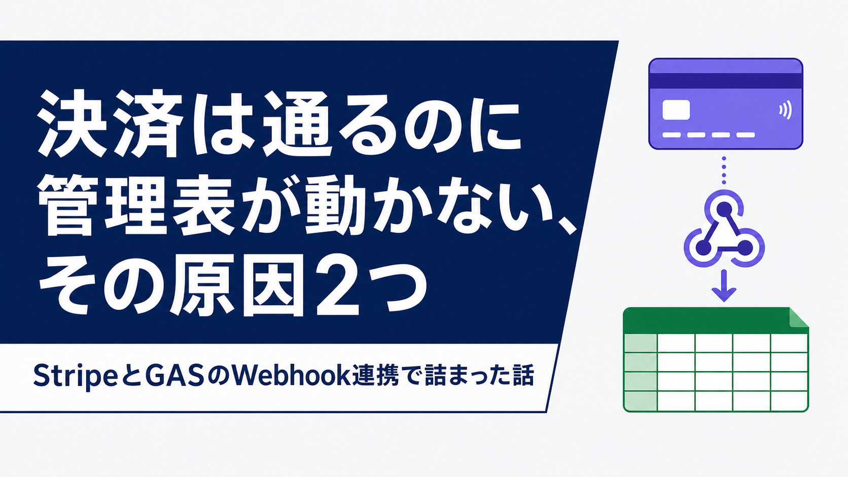 決済は通るのに管理表が動かない、その原因2つ